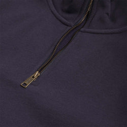 thumbnail Carhartt WIP Chase Neck Zip Sweatshirt, Dark Navy Gold, Detail Shot 3