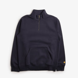 thumbnail Carhartt WIP Chase Neck Zip Sweatshirt, Dark Navy Gold, Detail Shot 1