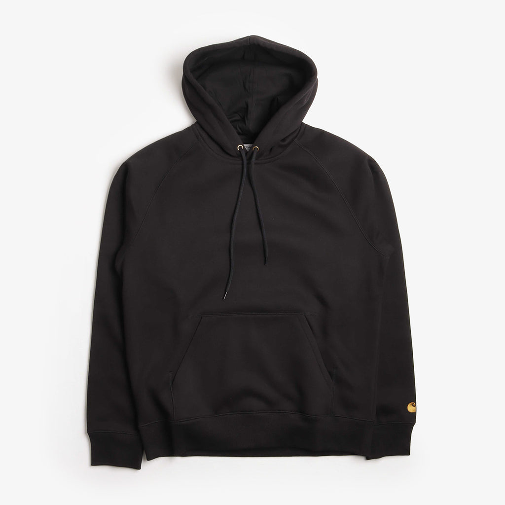 Carhartt WIP Chase Pullover Hoodie, Black Gold, Detail Shot 1
