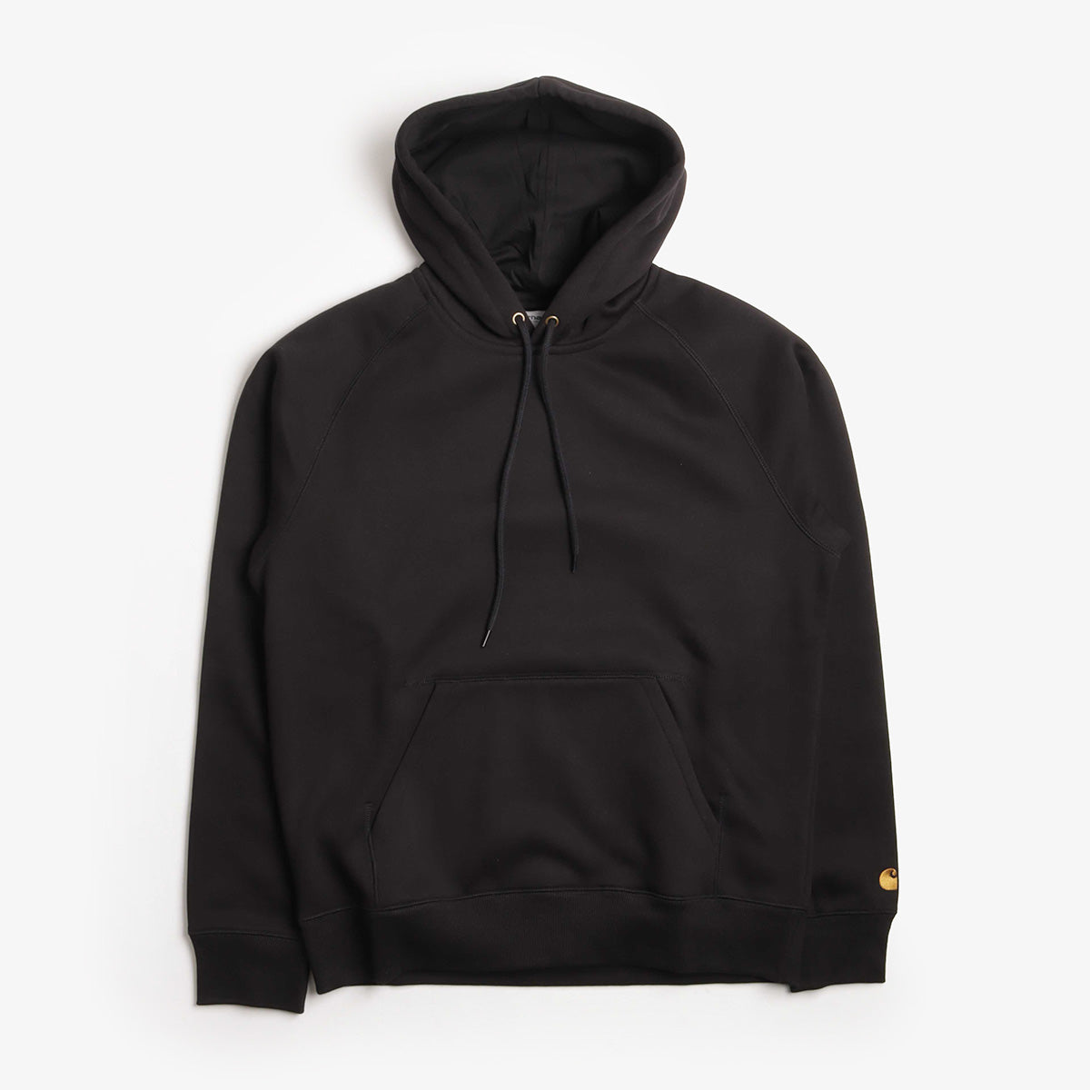 Carhartt WIP Chase Pullover Hoodie, Black Gold, Detail Shot 1