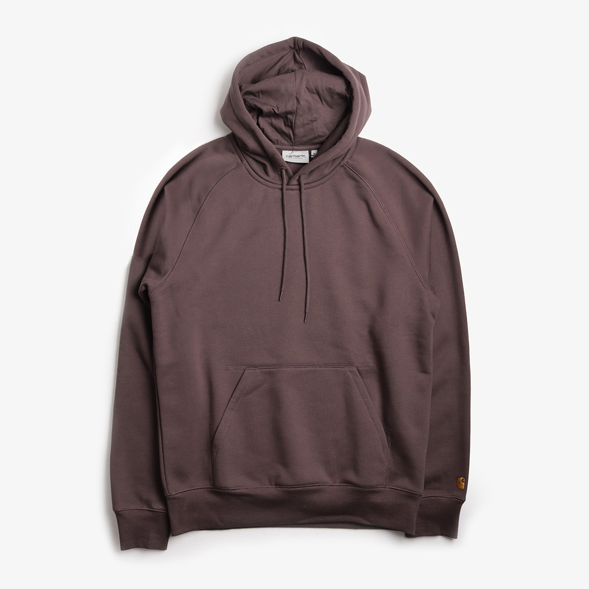 main Carhartt WIP Chase Pullover Hoodie, Shale Gold, Detail Shot 1