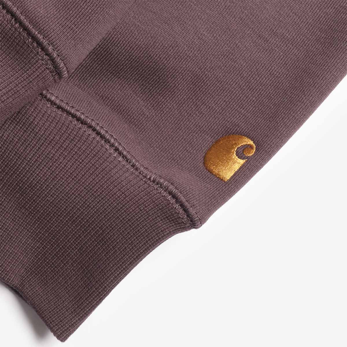 main Carhartt WIP Chase Pullover Hoodie, Shale Gold, Detail Shot 4