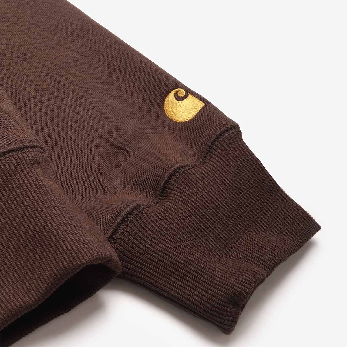 Carhartt WIP Chase Pullover Hoodie, Tobacco Gold, Detail Shot 4