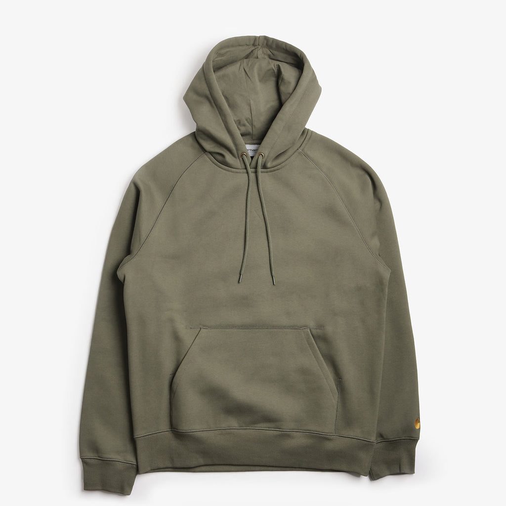 Carhartt WIP Chase Pullover Hoodie, Leaf Gold, Detail Shot 1