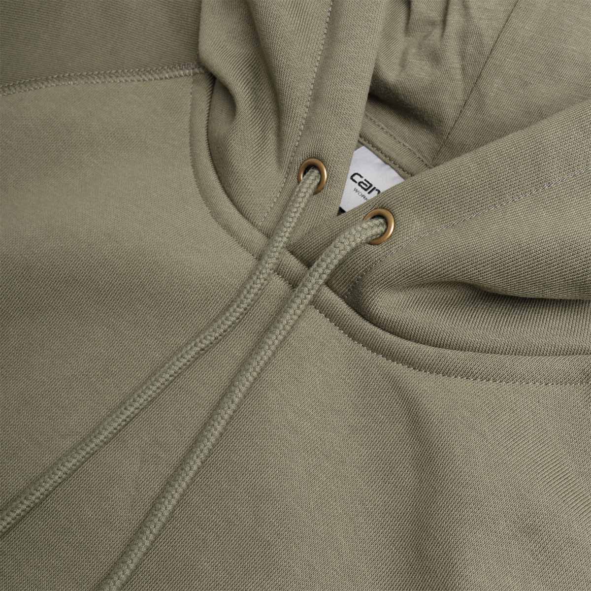 main Carhartt WIP Chase Pullover Hoodie, Leaf Gold, Detail Shot 3