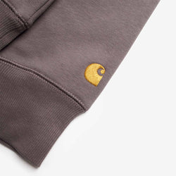 thumbnail Carhartt WIP Chase Pullover Hoodie, Porphyry Gold, Detail Shot 4