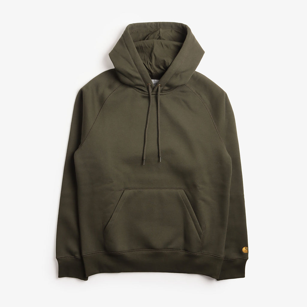Carhartt WIP Chase Pullover Hoodie, Olive Gold, Detail Shot 1