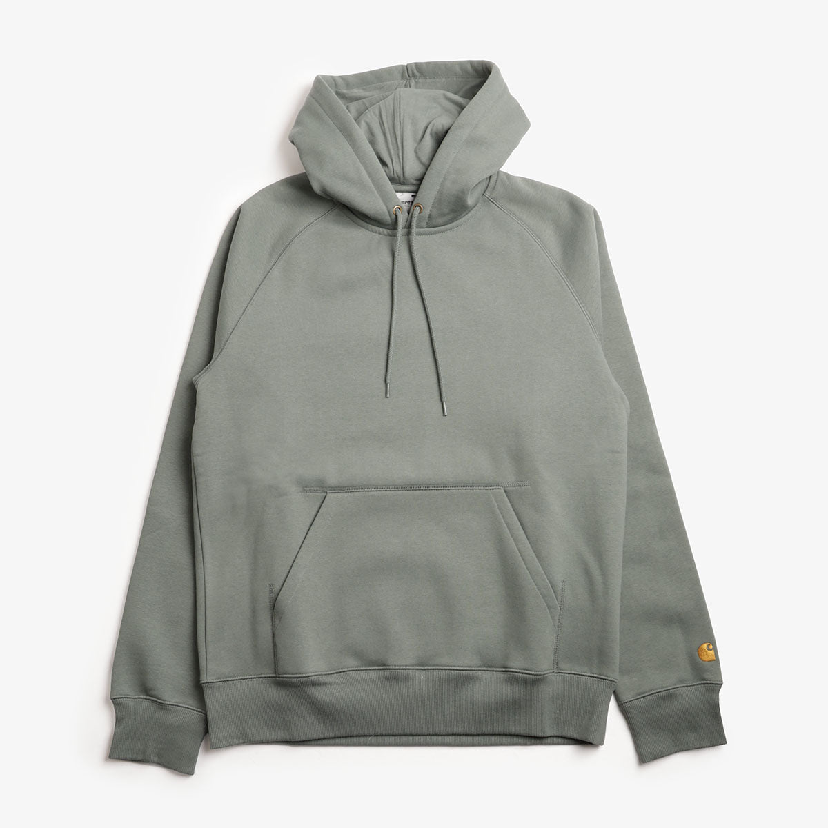 Carhartt WIP Chase Pullover Hoodie, Velvet Green Gold, Detail Shot 1