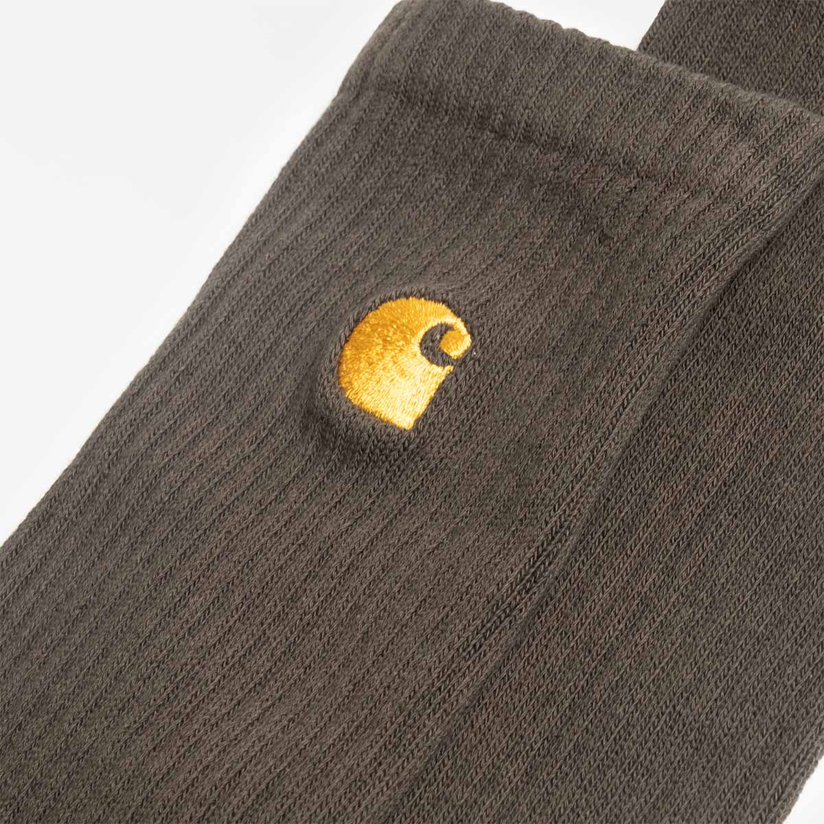 main Carhartt WIP Chase Socks, Olive Gold, Detail Shot 3