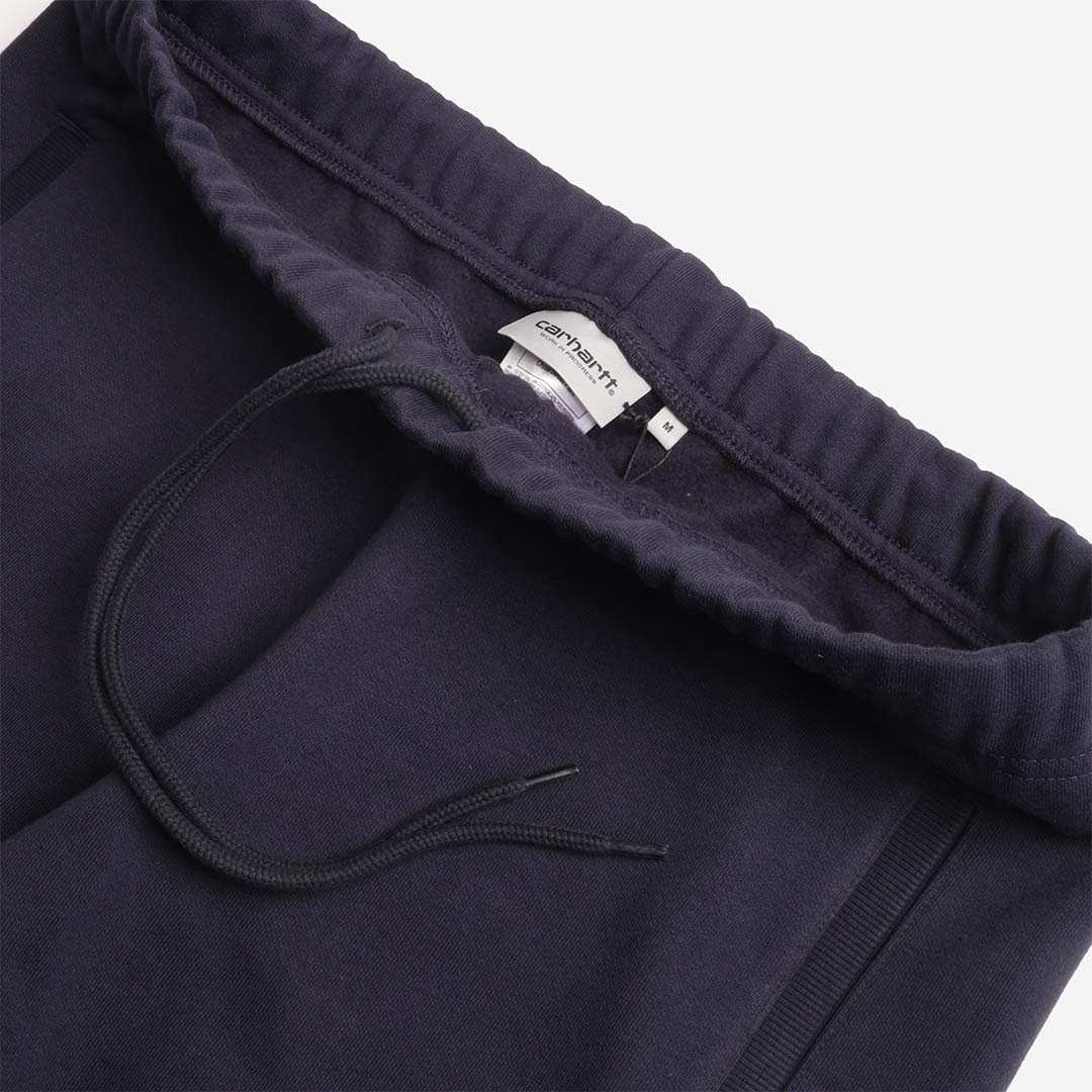 Carhartt WIP Chase Sweat Pant, Dark Navy Gold, Detail Shot 4