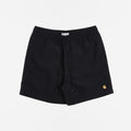 Carhartt WIP Chase Swim Shorts, Black Gold, Detail Shot 1