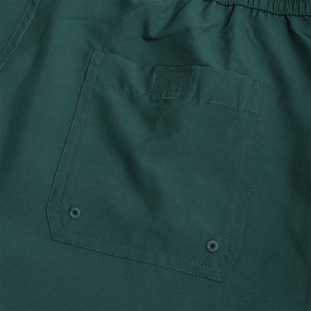 Carhartt WIP Chase Swim Shorts, Dark Fir Gold, Detail Shot 4