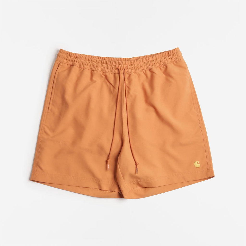 Carhartt WIP Chase Swim Shorts, Redhaven Gold, Detail Shot 1