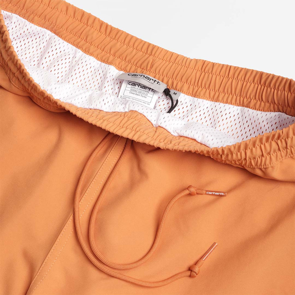 Carhartt WIP Chase Swim Shorts, Redhaven Gold, Detail Shot 2