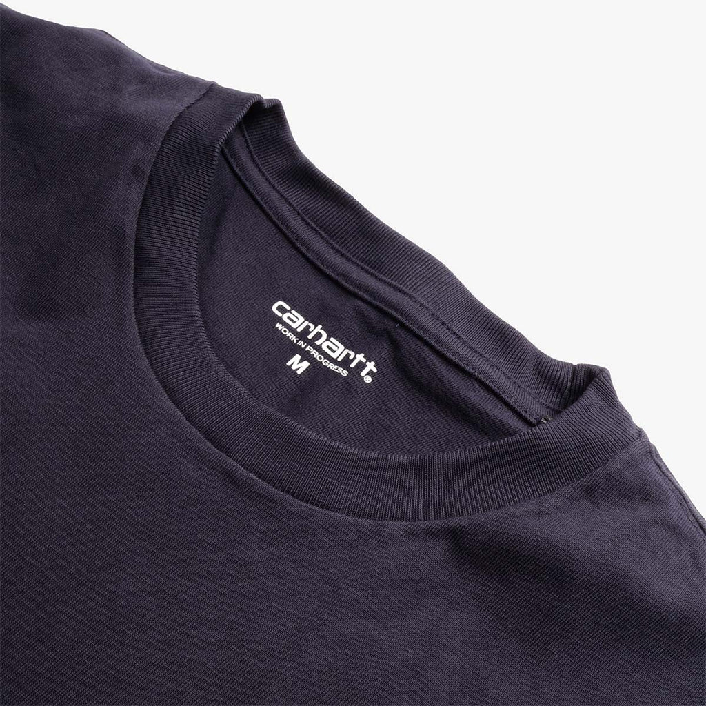 Carhartt WIP Chase T-Shirt in Dark Navy Gold, back view