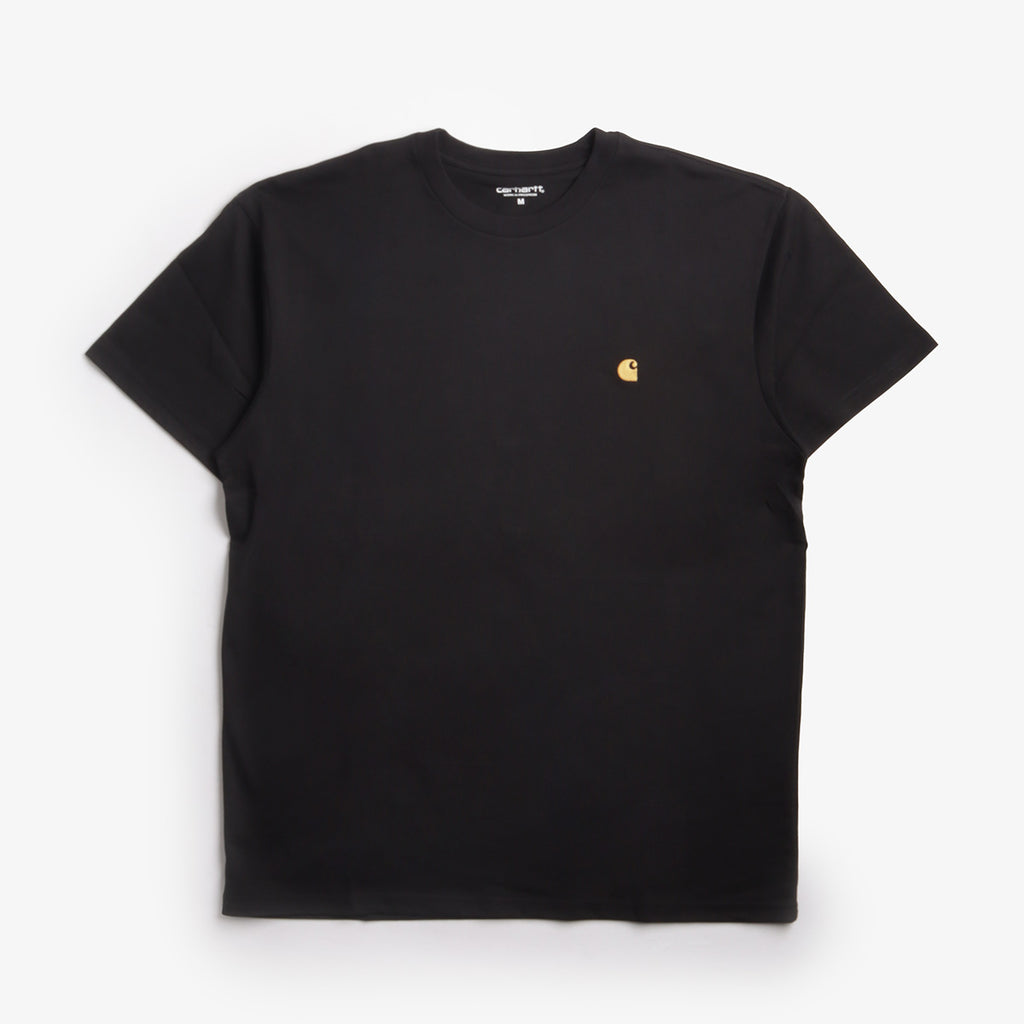 Carhartt WIP Chase T-Shirt, Black Gold, Detail Shot 1