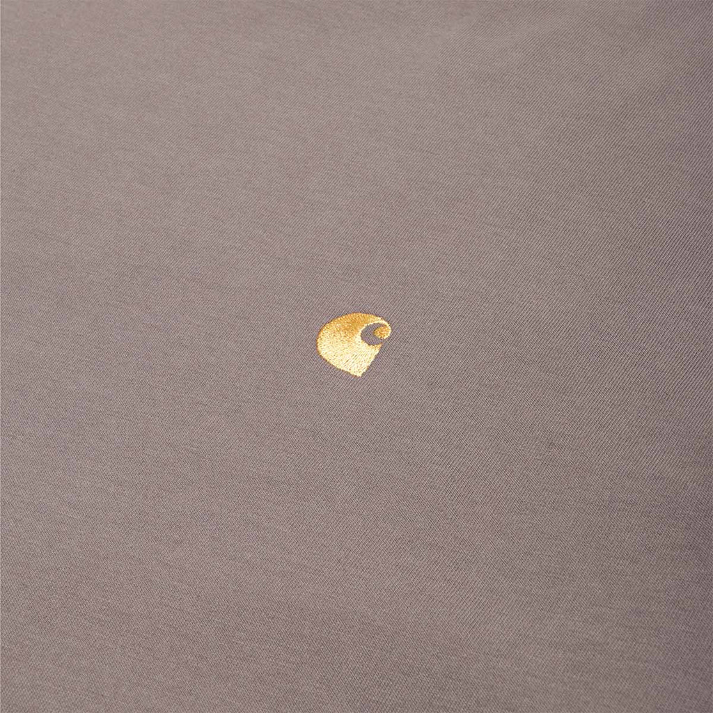 Carhartt WIP Chase T-Shirt, Porphyry Gold, Detail Shot 2