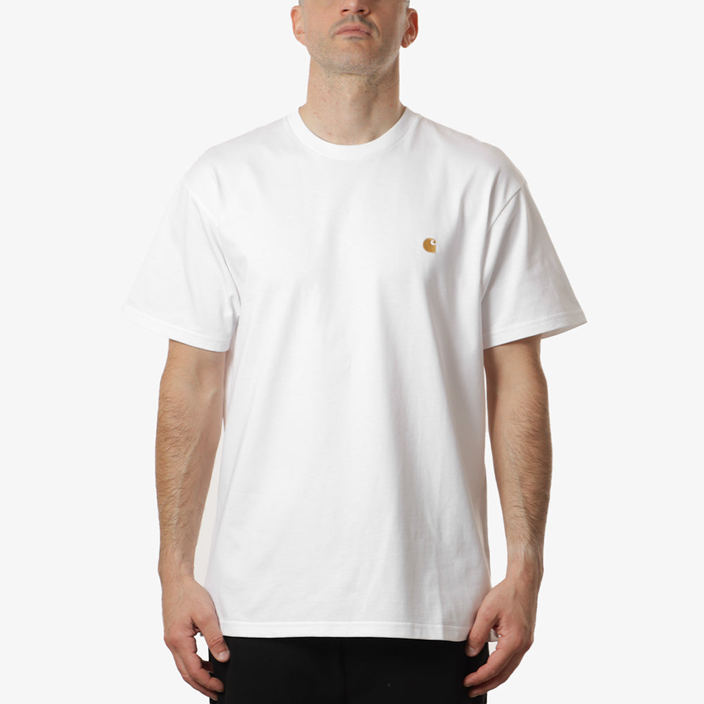Carhartt WIP Chase T-Shirt, White Gold, Detail Shot 4