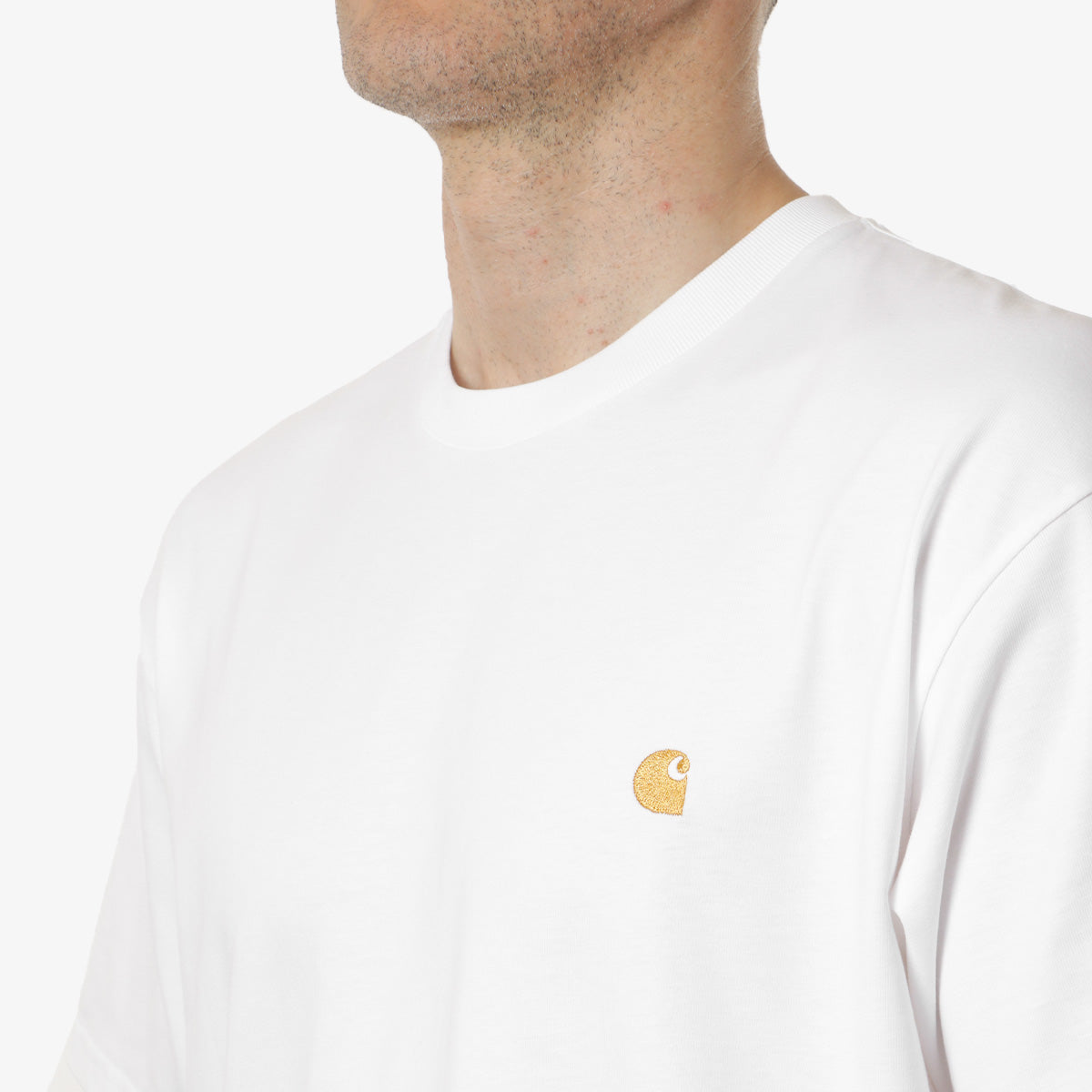 Carhartt WIP Chase T-Shirt, White Gold, Detail Shot 5