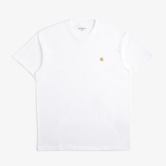 Carhartt WIP Chase T-Shirt, White Gold, Detail Shot 1