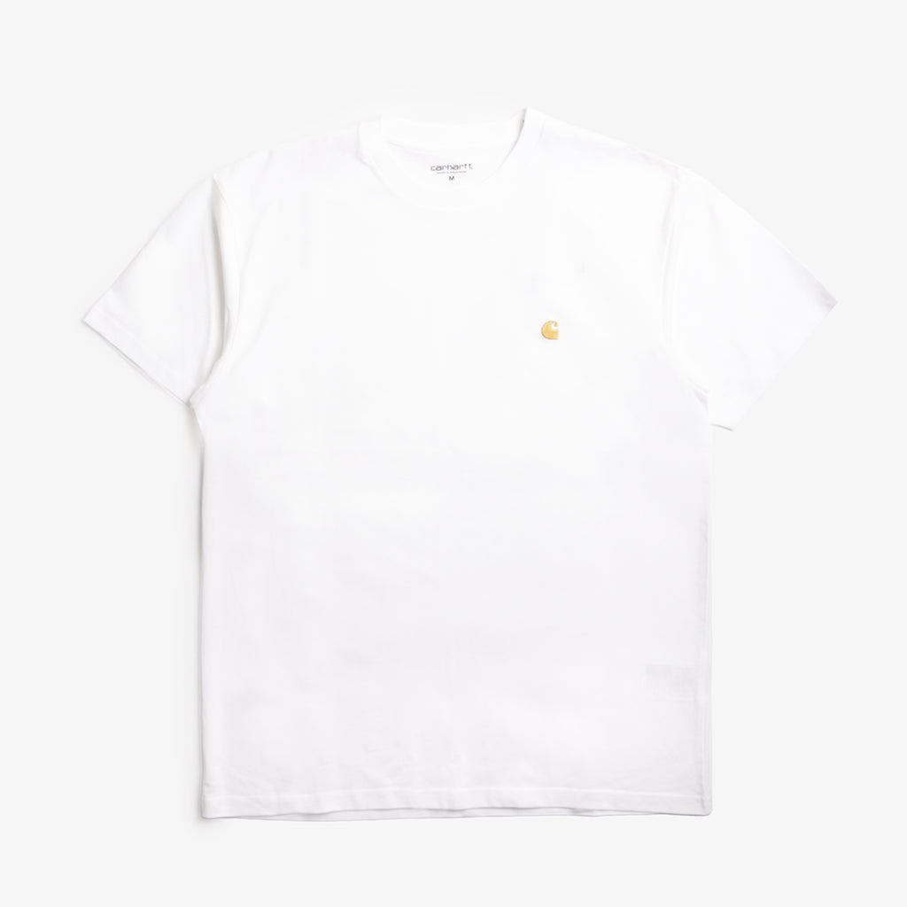 Carhartt WIP Chase T-Shirt, White Gold, Detail Shot 1