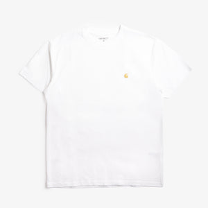 T-shirt Carhartt WIP Chase - Blanc/Or