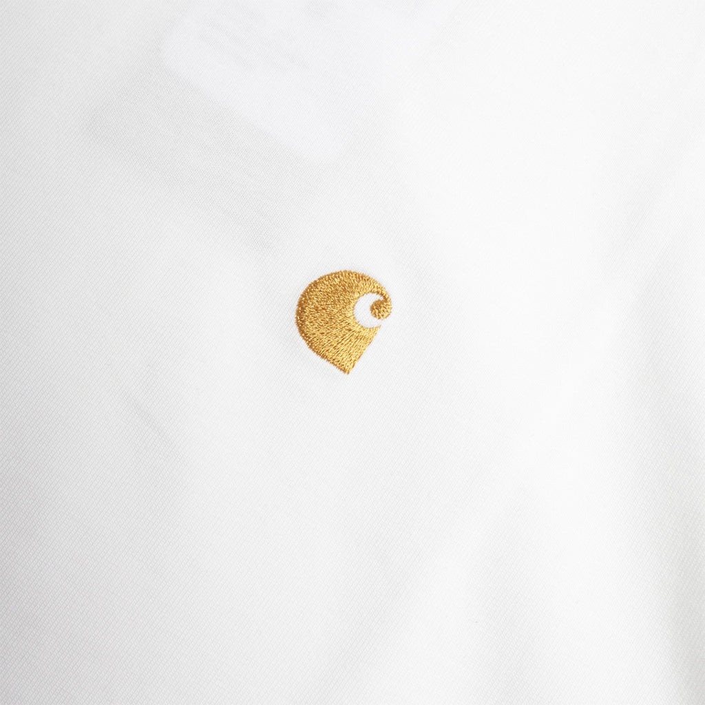 Carhartt WIP Chase T-Shirt, White Gold, Detail Shot 2
