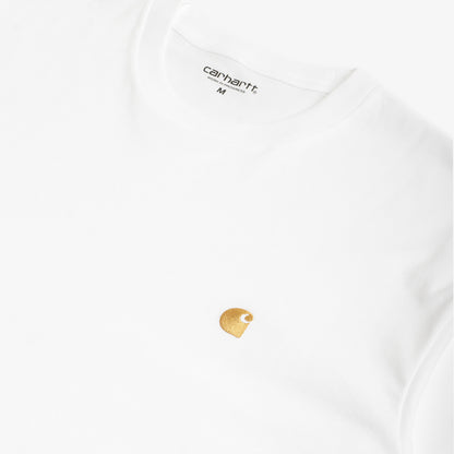 Carhartt WIP Chase T-Shirt, White Gold, Detail Shot 2