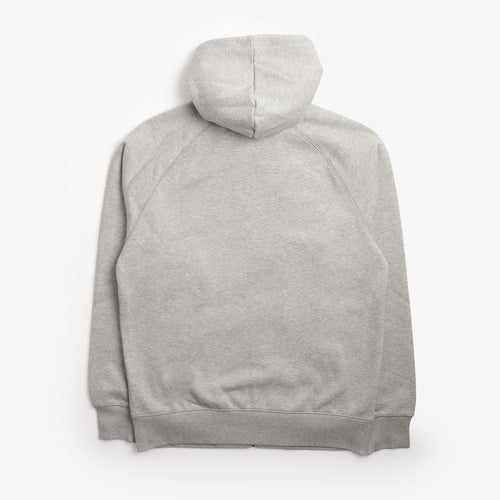 Carhartt WIP Chase Zip Hoodie in Grey Heather/Gold, back view