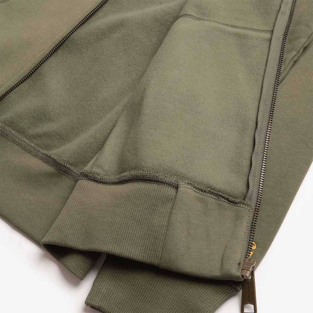 Carhartt WIP Chase Zip Hoodie, Leaf Gold, Detail Shot 4