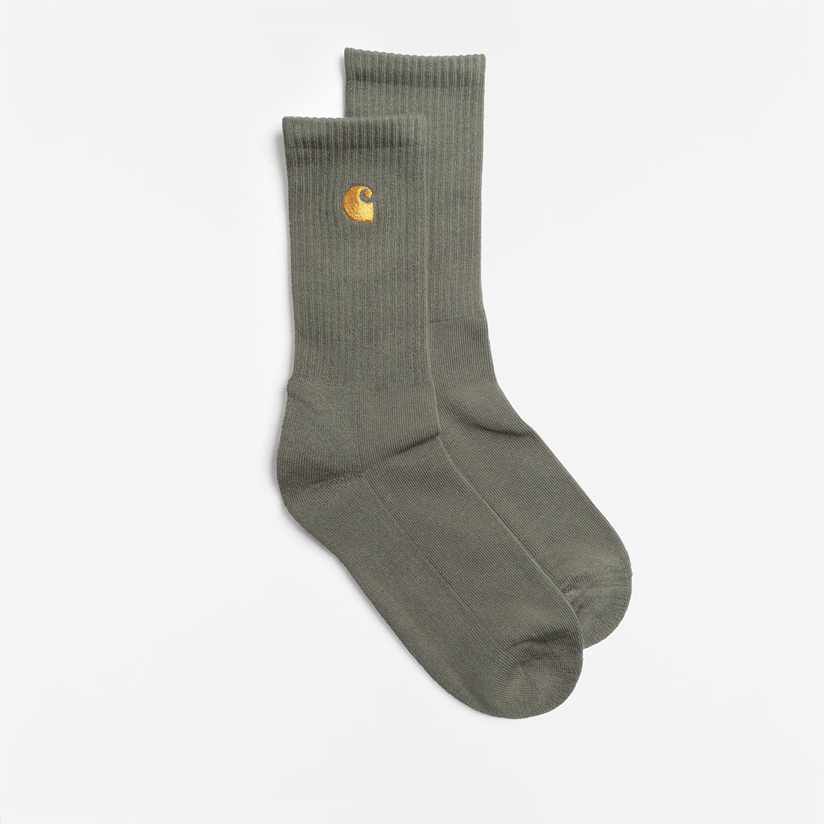 main Carhartt WIP Chase Socks, Leaf Gold, Detail Shot 2
