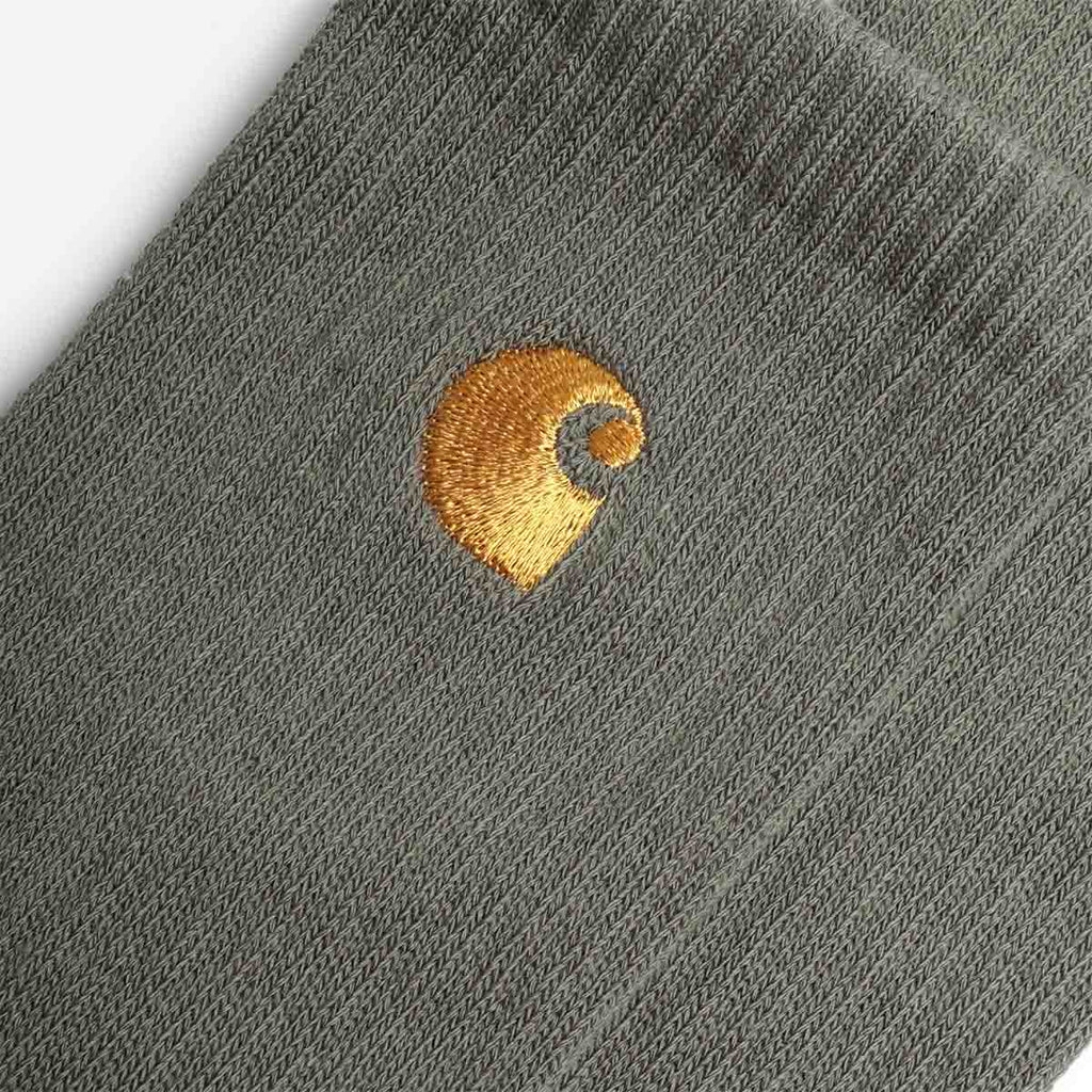 Carhartt WIP Chase Socks, Leaf Gold, Detail Shot 3