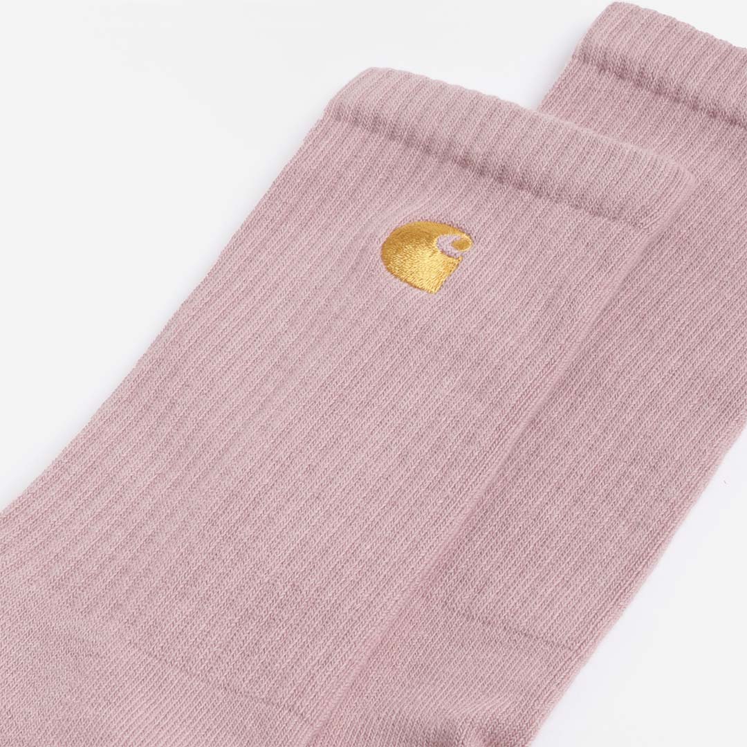 Carhartt WIP Chase Socks, Glassy Pink Gold, Detail Shot 3