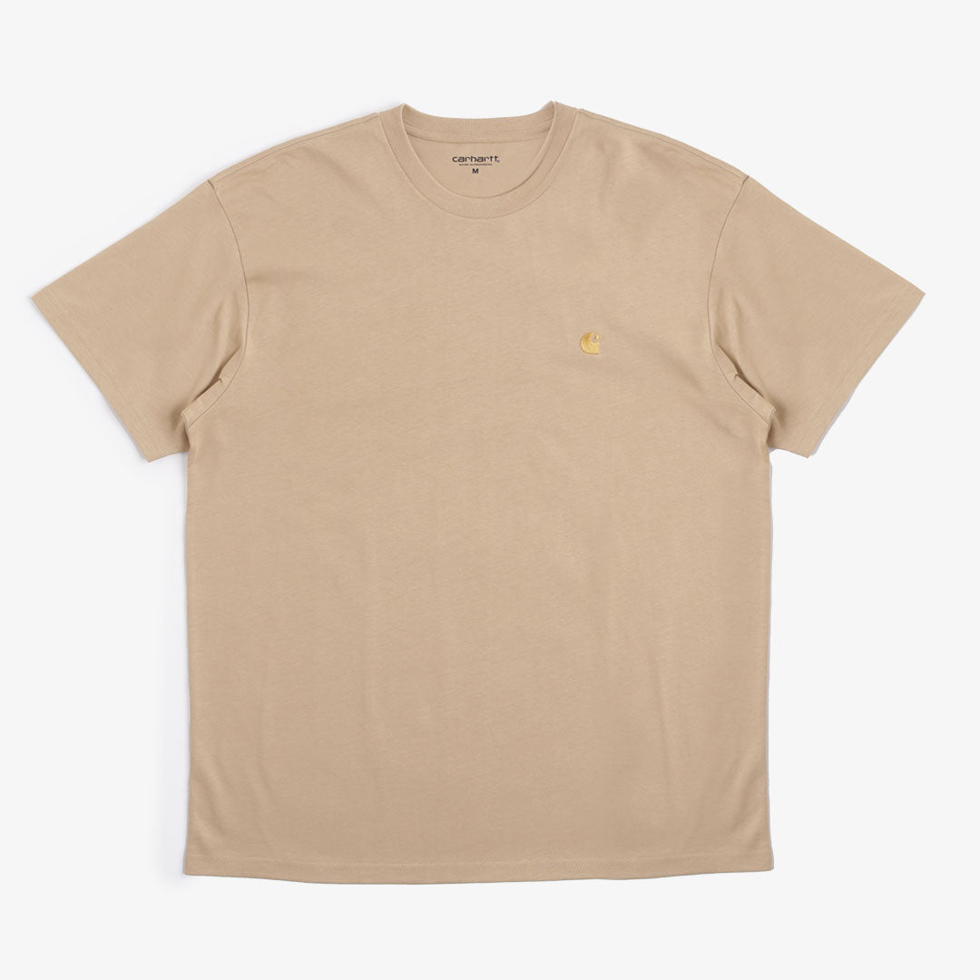 Carhartt WIP Chase T-Shirt, Sable Gold, Detail Shot 1