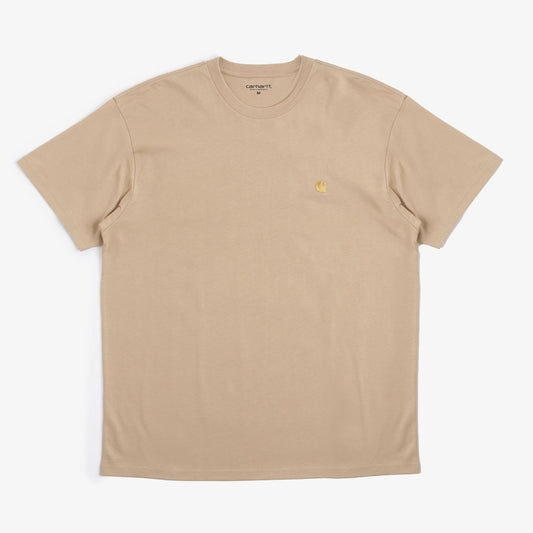 Carhartt WIP Chase T-Shirt, Sable Gold, Detail Shot 1