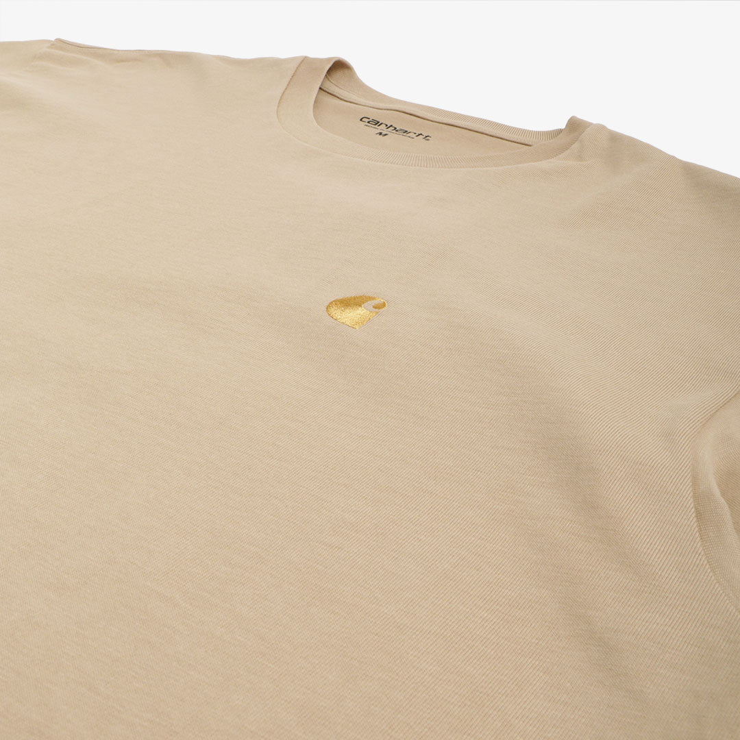 Carhartt WIP Chase T-Shirt, Sable Gold, Detail Shot 3
