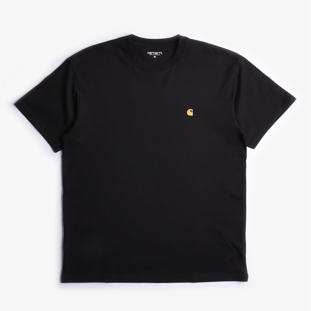 Carhartt WIP Chase T-Shirt, Black Gold, Detail Shot 1