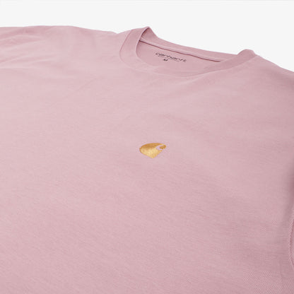 Carhartt WIP Chase T-Shirt, Glassy Pink Gold, Detail Shot 3