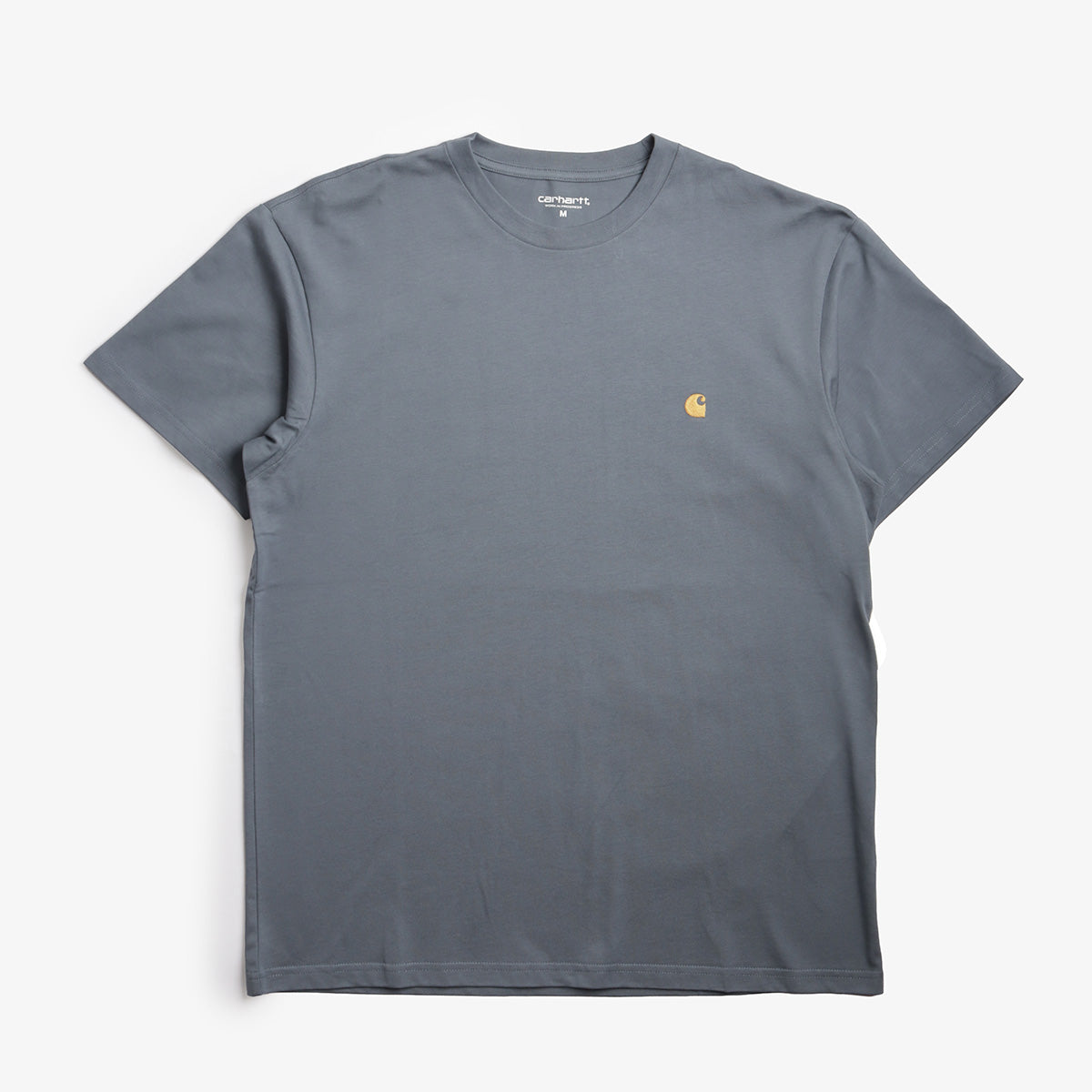 main Carhartt WIP Chase T-Shirt, Cozy Blue Gold, Detail Shot 1