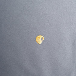 thumbnail Carhartt WIP Chase T-Shirt, Cozy Blue Gold, Detail Shot 2