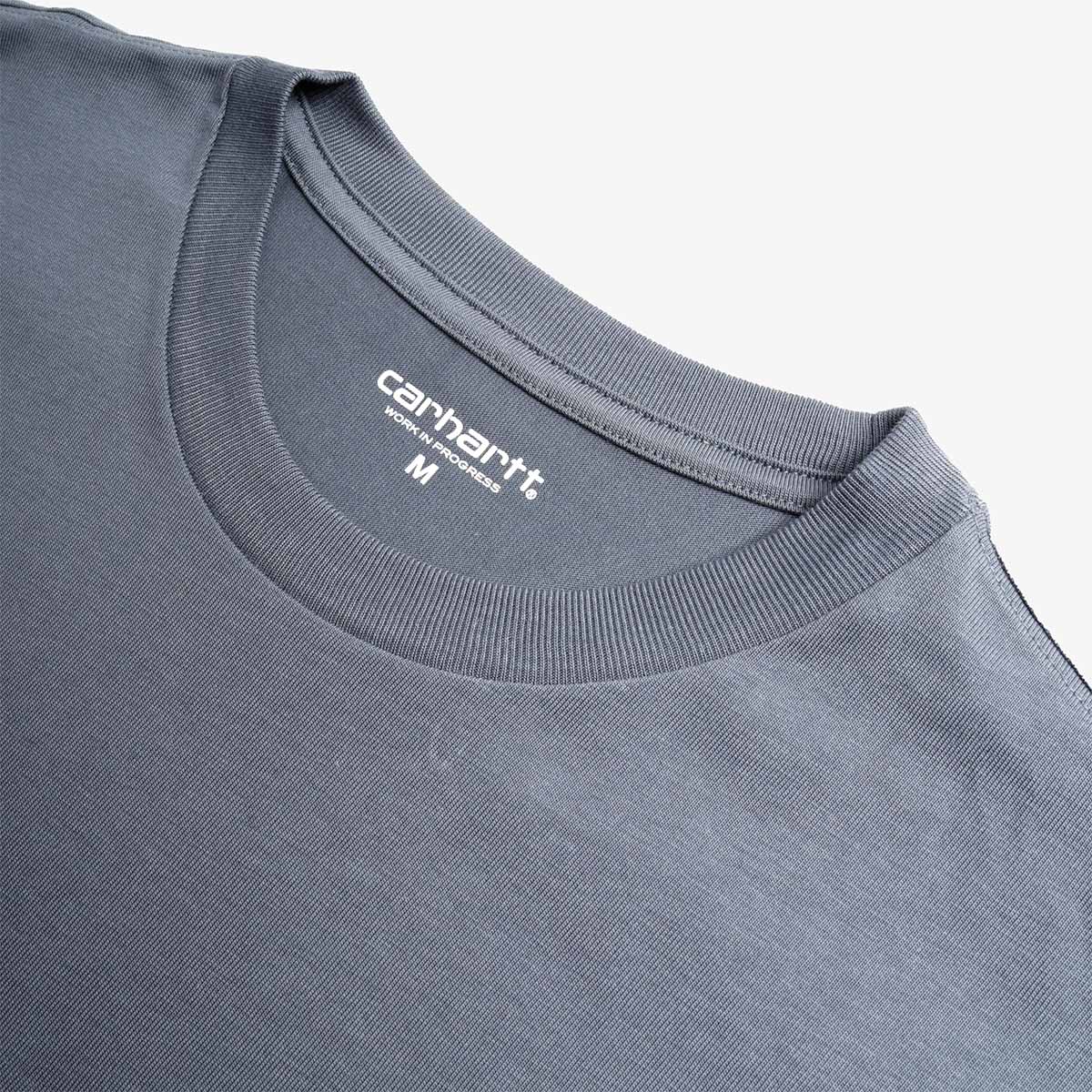 Carhartt WIP Chase T-Shirt, Cozy Blue Gold, Detail Shot 3