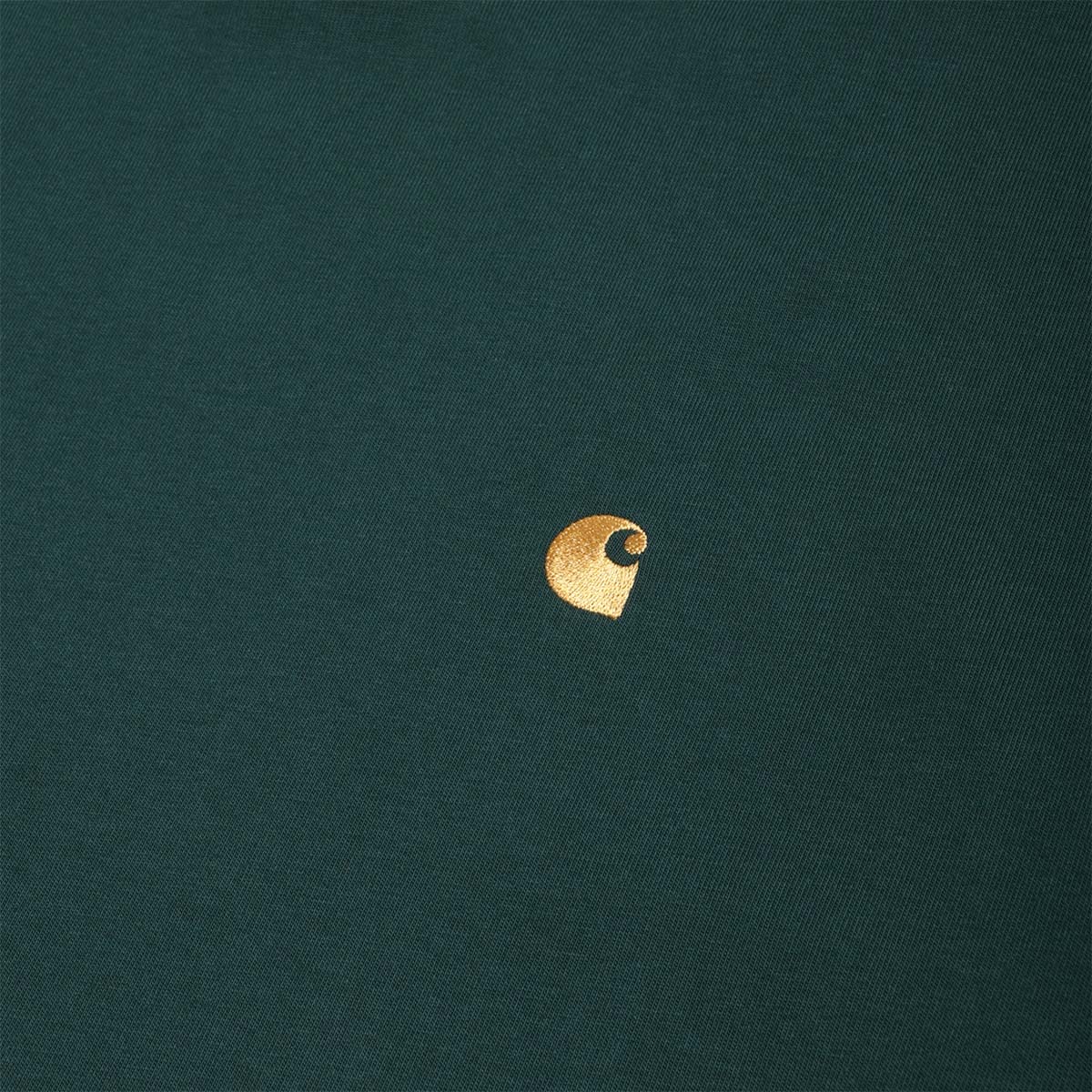 Carhartt WIP Chase T-Shirt, Dark Fir Gold, Detail Shot 2