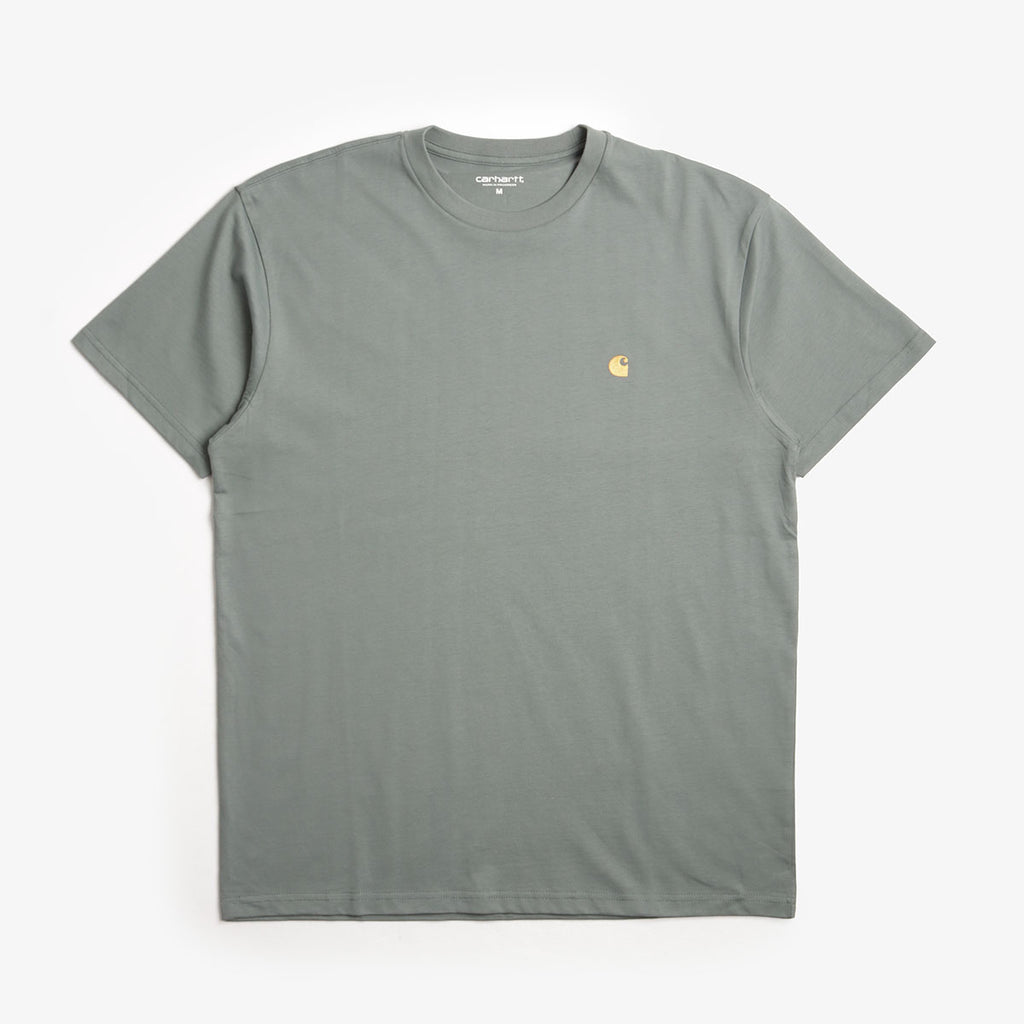 Carhartt WIP Chase T-Shirt, Velvet Green Gold, Detail Shot 1