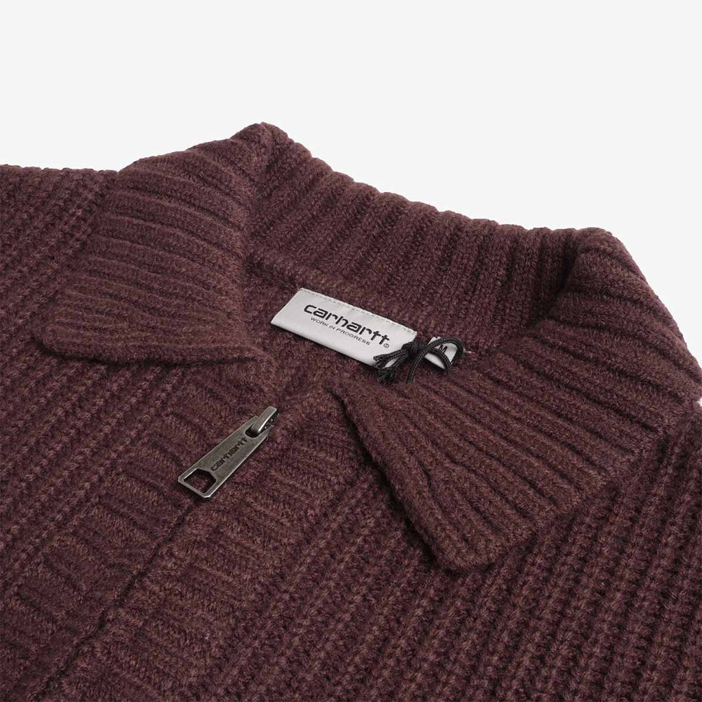 Carhartt WIP Chore Knit Jacket, Palisander, Detail Shot 4