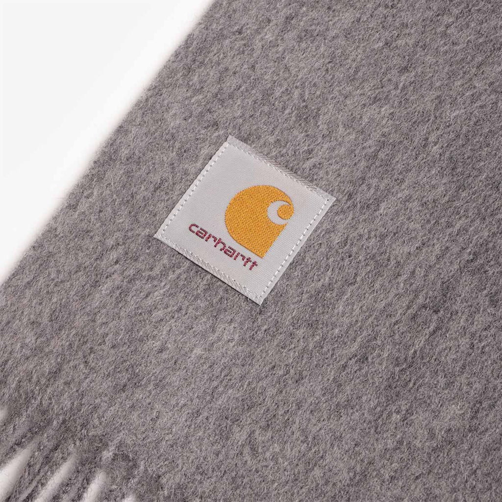 Carhartt WIP Clan Scarf, Dark Grey Heather, Detail Shot 2