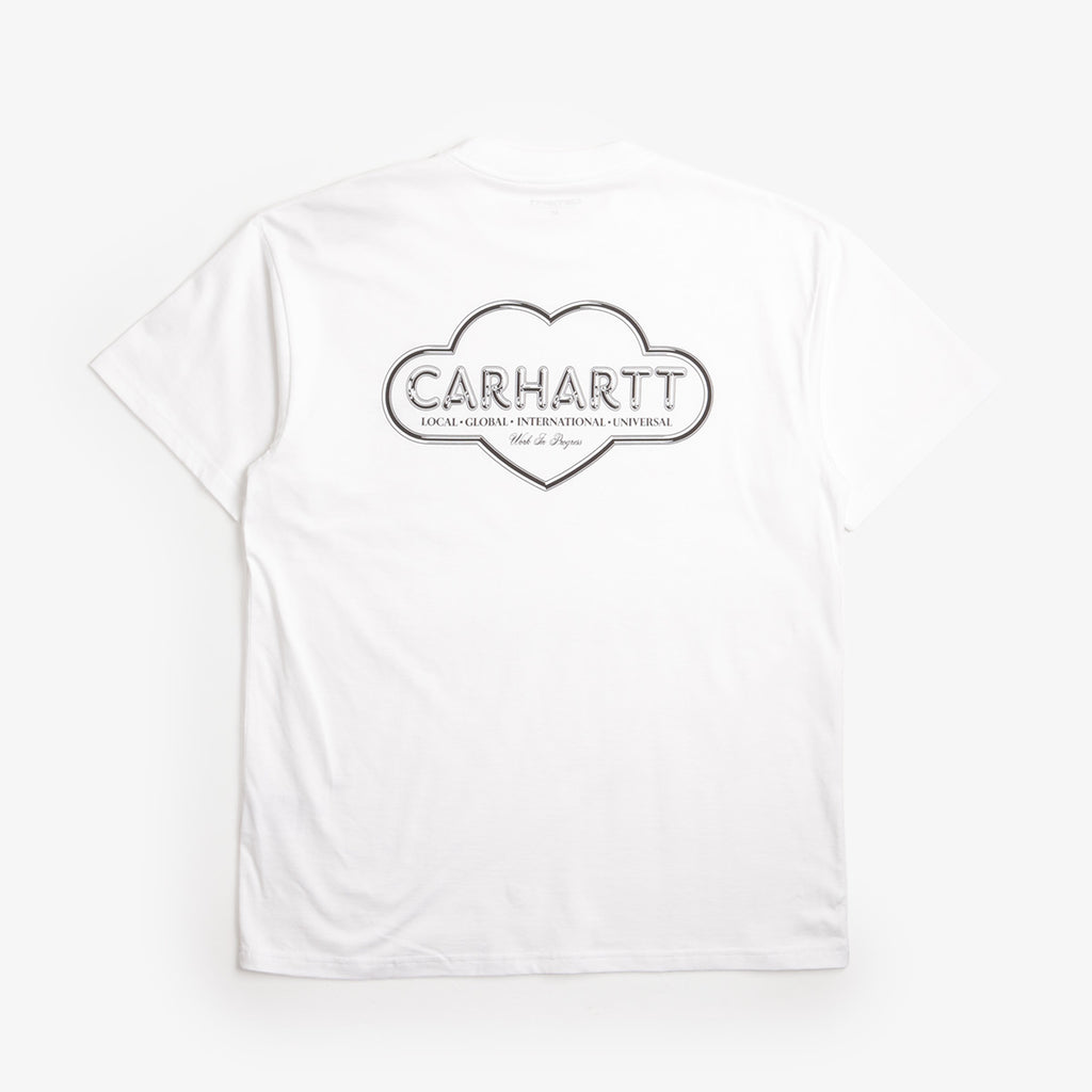 Carhartt WIP Cloud Heart T-Shirt, White, Detail Shot 3