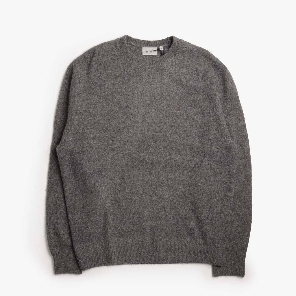 Carhartt WIP Curtis Sweater, Tangled Graphite, Detail Shot 1