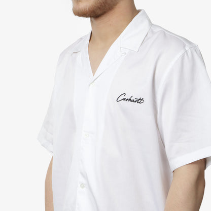 Carhartt WIP Delray Shirt, White Black, Detail Shot 2