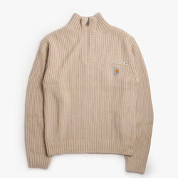 thumbnail Carhartt WIP Detroit Half Zip Sweater, Fleur De Sel, Detail Shot 1