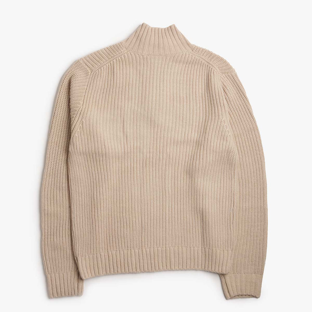 Carhartt WIP Detroit Half Zip Sweater, Fleur De Sel, Detail Shot 2